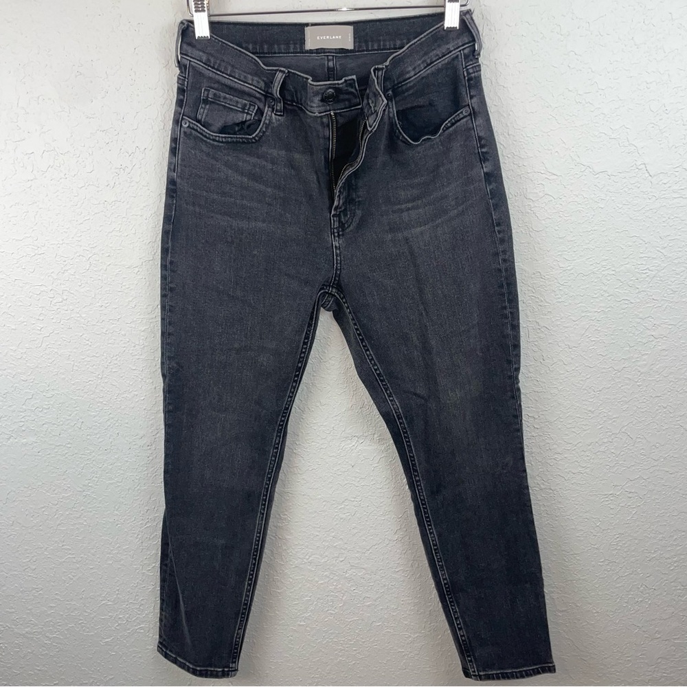 Everlane Faded Black Wash‎ High Rise Ankle Jeans